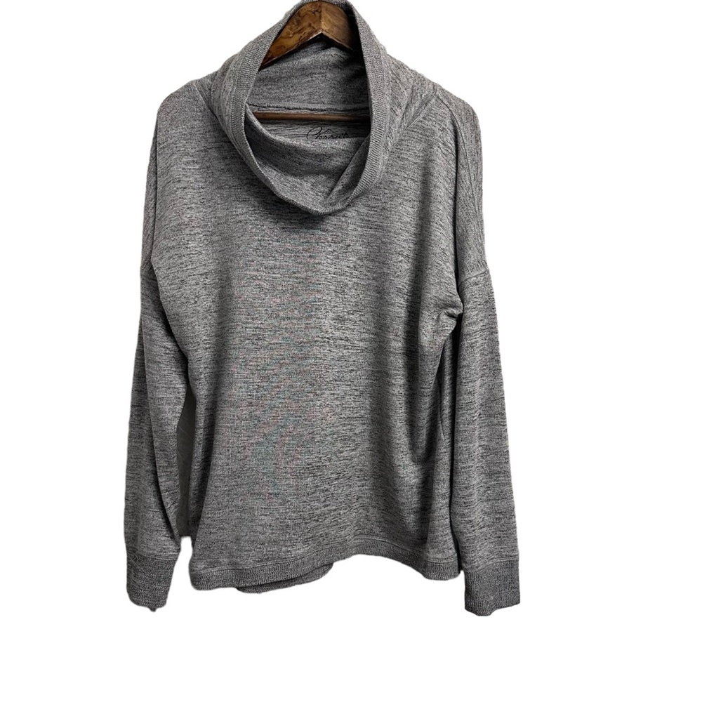 Gerry Marled Gray Cowl Neck Long Sleeve Pullover Knit Top Women’s XXL
